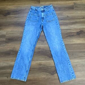 Zara high waist straight leg jeans